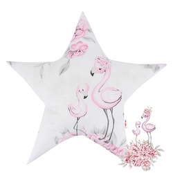 Polštářek dětský dekorační - HVĚZDIČKA PLAMEŇÁK růžový - BabyNellys    