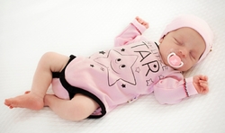 Baby Nellys Body dlouhý rukáv, růžové, Baby Little Star