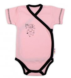 Baby Nellys 2-dílná sada body kr. rukáv + polodupačky, růžová - Baby Little Star