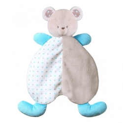Hračka plyšová - USÍNÁČEK BEAR TONY béžovo-tyrkysový - BabyOno