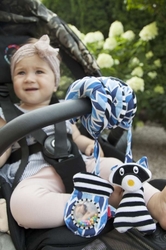 Hencz Toys Edukační hračka Hencz s chrastítkem a zrcátkem, ShopHop - spirálka - modrá