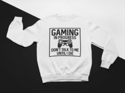 KIDSBEE Super klučičí tepláková mikina Gaming - bílá