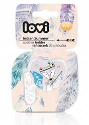 Řetízek na dudlík s klipem - INDIAN SUMMER BOY s modrou - Lovi -