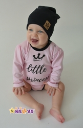 Baby Nellys Dětská bavlněná čepice - dvouvrstvá, černá, vel. 110