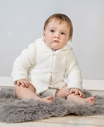 Baby Nellys Dvouvrstvá kojenecká bundička, svetřík- šedý, vel. 62