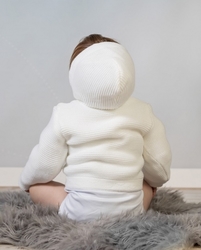 Baby Nellys Dvouvrstvá kojenecká bundička, svetřík- šedý, vel. 62