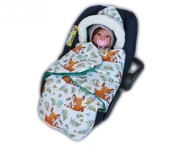 Baby Nellys zavinovací fusak s kožešinkou Velvet, Skřítek, délka 85 cm - koloušek