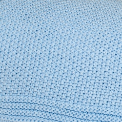 Baby Nellys Luxusní bavlněná deka, dečka BASIC, 80x90cm - modrá