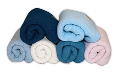 Baby Nellys Luxusní bavlněná deka, dečka BASIC, 80x90cm - navy