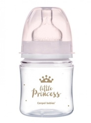 Lahev kojenecká antikoliková Canpol – LITTLE PRINCESS s růžovou - 120ml