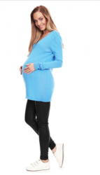 Be MaaMaa Těhotenský svetřík - sv. modrý