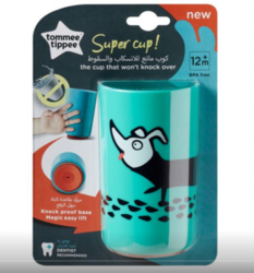 Tommee Tippee Stabilní hrnek Super Cup 300 ml 12m+ Pejsek, zelený