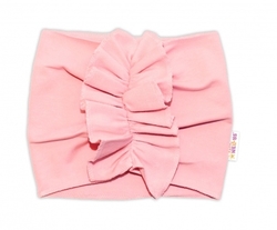 Stylová čelenka bavlna - TURBAN růžový 