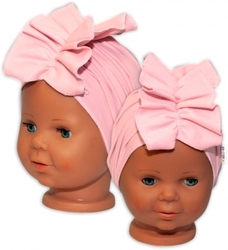 Stylová čelenka bavlna - TURBAN růžový 