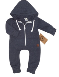 Z&Z Dětský teplákový overálek s kapucí, jeans, vel. 62