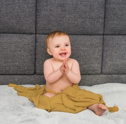 BabyOno Luxusní bambusová dečka  - medová