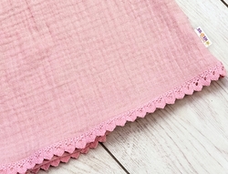 Baby Nellys Letní lehoučké mušelínové šaty Summer - pudrová, meruňková, vel. 68/74