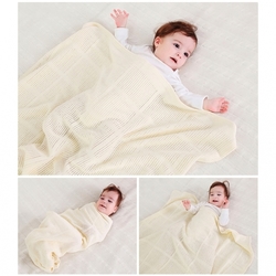 Dětská deka bavlna - HÁČKOVÁ smetanová - Lorelli 