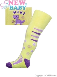 Punčocháče dětské bavlna - KVĚTINKY pistáciové 