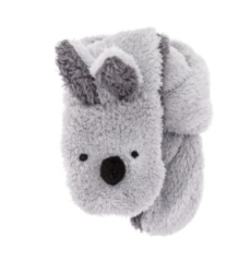 Čepice zimní se šálou a rukavičkami fleece - RABBIT šedá 