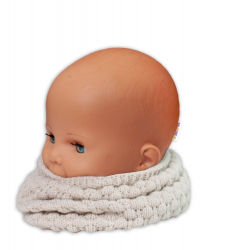 Pletený nákrčník/komínek  - ecru, BABY NELLYS
