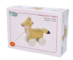 Adam Toys Edukační bambusová hračka tahací - Liška