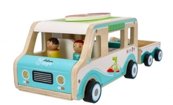 Dřevěnný autokaravan s přívěsem a příslušenstvím, Adam Toys