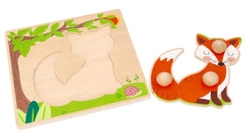 Adam Toys Dřevěné zábavné vkládací puzzle 4 roční období