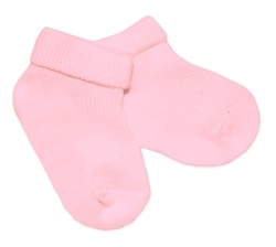 Ponožky kojenecké bavlna - IRKA jednobarevné růžové 