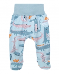Baby Nellys 2-dílná sada, body dl.rukáv zap. bokem + polodupačky Krokodýl Eda