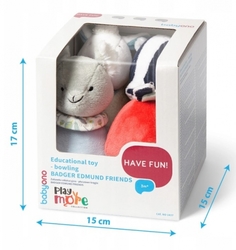 BabyOno Edukační plyšové kuželky Badger Edmund Friend