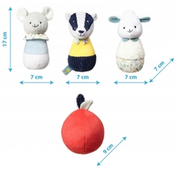 BabyOno Edukační plyšové kuželky Badger Edmund Friend