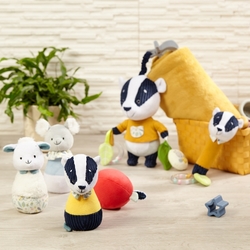 BabyOno Edukační plyšové kuželky Badger Edmund Friend