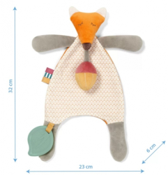 BabyOno Přítulníček s pískátkem a kousátkem  - Skinny Mate Pete, šedá, oranžová