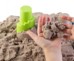 Adam Toys, Kinetický písek - přírodní - 2kg + formičky zdarma