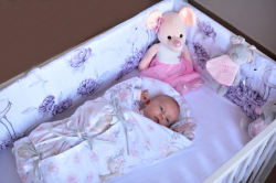 Klasická retro zavinovačka LALLY šněrovací s výplní, New Love Baby - růžová