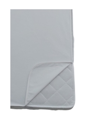 Chránič dětské matrace s úchyty bavlna - BABY NELLYS šedý - 120x60cm 