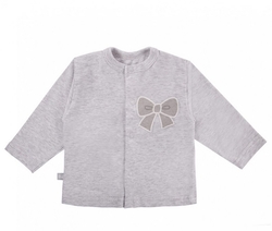 Kabátek kojenecký bavlna - MAŠLIČKA šedý melír 