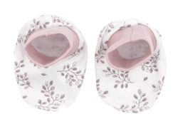 Capáčky kojenecké bavlna - HAPPY bílé s růžovou - vel.0-4měs.