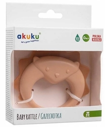 AKUKU Silikonové kousátko - Ježek, béžové