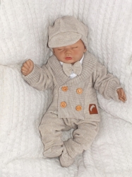 Z&amp;Z Pletený elegantní svetřík s knoflíčky Boy, béžový
