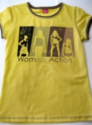 Tričko kr.r. WOMEN ACTION žluté