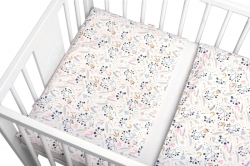 Baby Nellys 3-dílná sada, mantinel s povlečením Jeřabina - bílá
