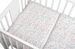 Baby Nellys 3-dílná sada, mantinel s povlečením Kalina - bílá