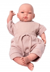Baby Nellys 2-dílná mušelínová soupravička, tričko + kraťasky BOY, béžová