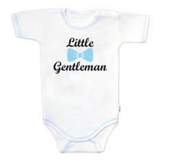 Body krátký rukáv s vtipným textem Baby Nellys, Little Gentleman, kluk