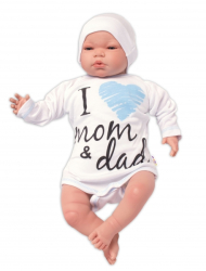 5-ti dílná soupravička do porodnice I love mom & dad, kluk, Baby Nellys