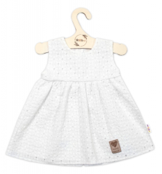 Baby Nellys Lehké Handmade šatičky Madeira, bílé, vel. 104