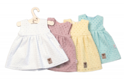 Baby Nellys Lehké Handmade šatičky Madeira, bílé, vel. 104