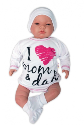 5-ti dílná soupravička do porodnice I love mom & dad, holka